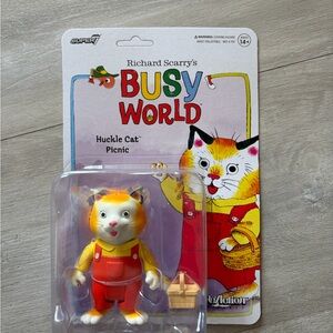 Richard Scarry's Busy World Huckle Cat Action Figure - Yellow and Red